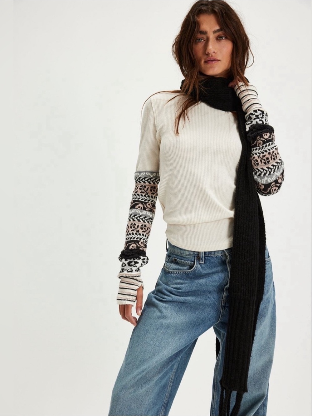 Free People We The Free Women's All In Cuff Long-Sleeve Top